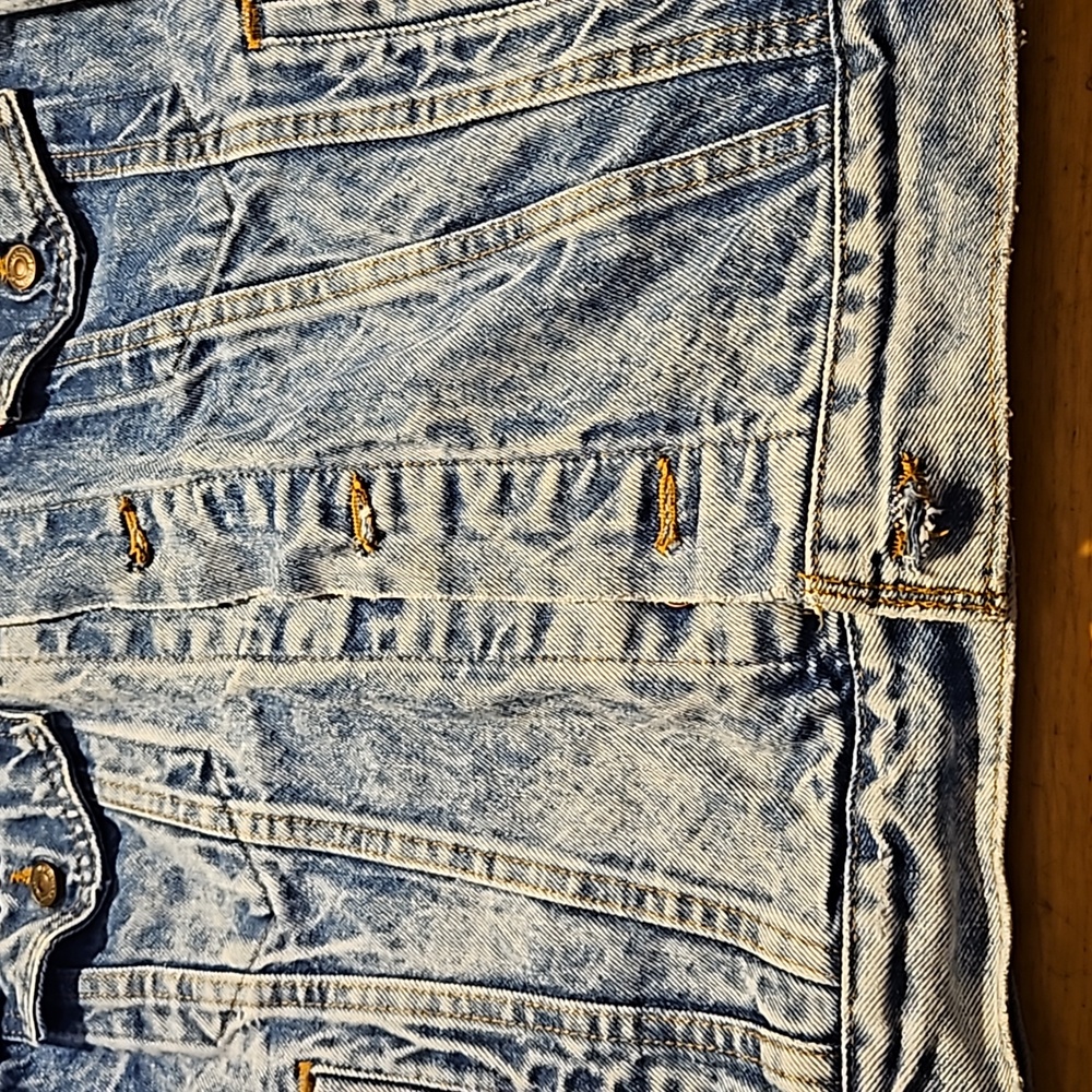 Levi's Vintage Acid Washed Denim Trucker Jacket Med Unisex - Picture 14 of 16